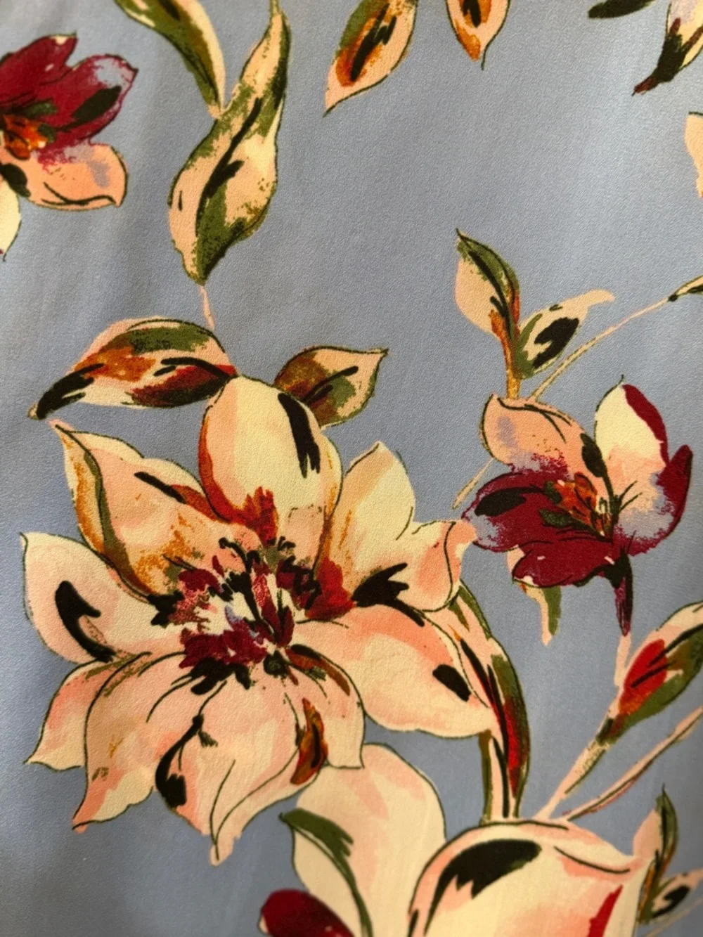 Tahari Faux Wrap Midi Dress Clematis Blue Floral Plus 22W Flowy Wedding Spring - Picture 4 of 11